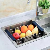 XWQ不锈钢沥水篮伸缩水槽沥水篮 碗碟收纳洗菜篮 厨房水果沥水架