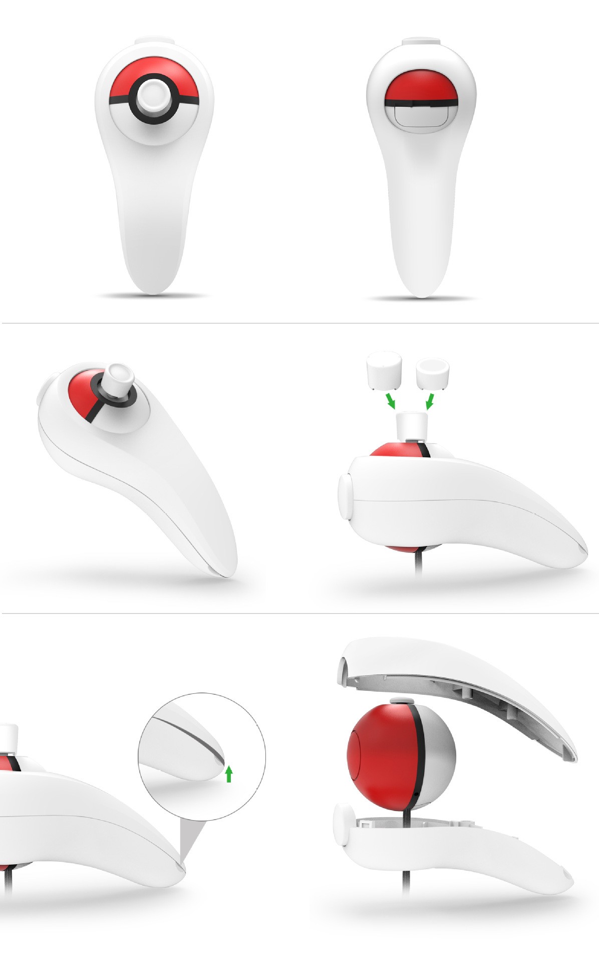 nintendo switch Poke ball grip, switch Pokemon ball handle support detail image 2