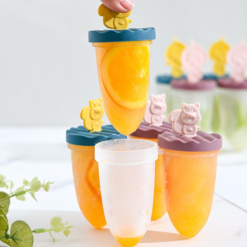 Squirrel Four sets of ice molds, Popsicle molds, ice cube molds, ice cube trays, ice lollies, ice cream ice cubes, ice cream cakes, ice iceberg molds Item Picture