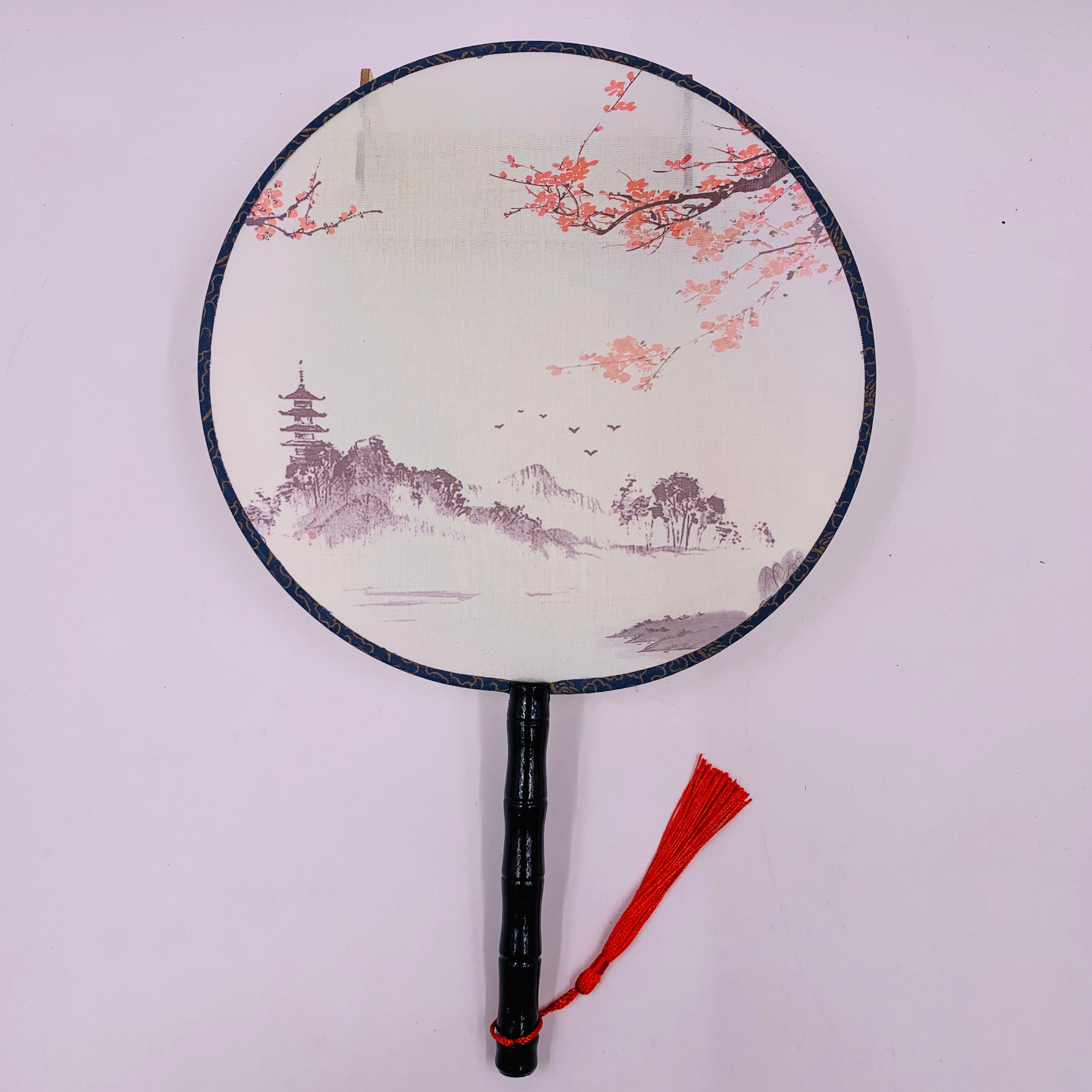 Ancient-style wooden-handled round fans, semi-transparent Hanfu round fans, palace fans, Chinese-style wooden-handled silk round fans, photo and photography round fans pic 5