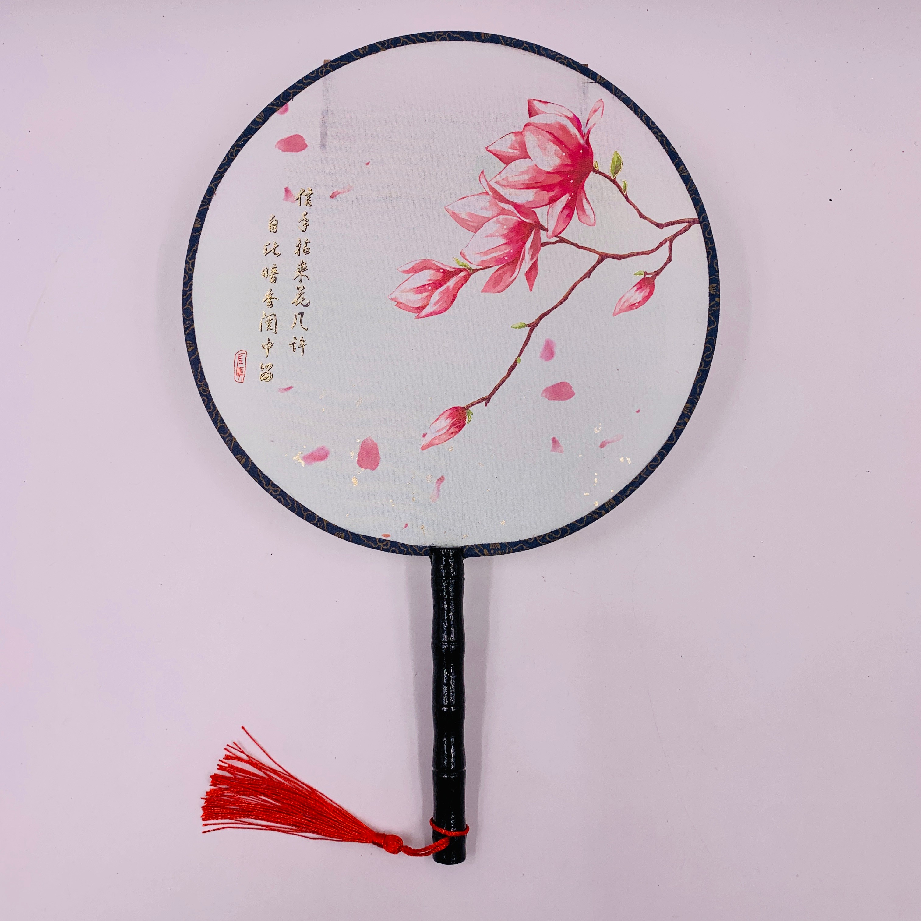 Ancient-style wooden-handled round fans, semi-transparent Hanfu round fans, palace fans, Chinese-style wooden-handled silk round fans, photo and photography round fans pic 8
