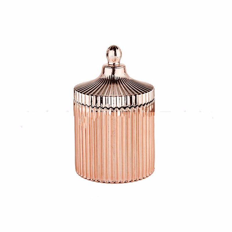 Manufacturers direct plated glass candle jar storage jar candy jar