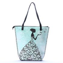 Ladies one-shoulder shopping bag Hong Kong style mommy bag handmade shopping bag