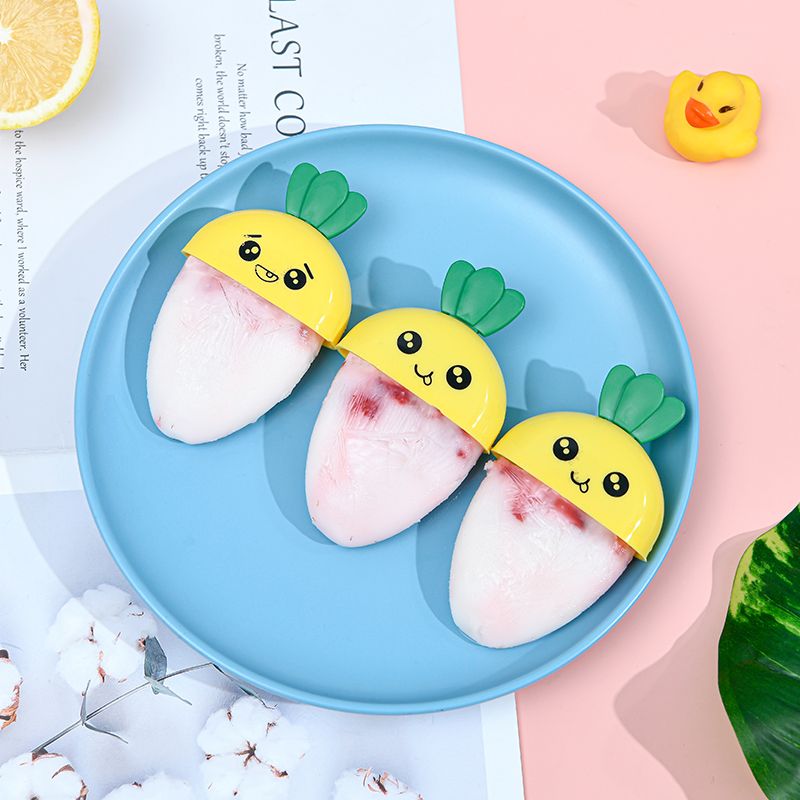 Six sets of solid color radish ice cream molds, ice molds, ice grids, and molds for making popsicles, ice cream, ice cubes, and ice lollies Item Picture