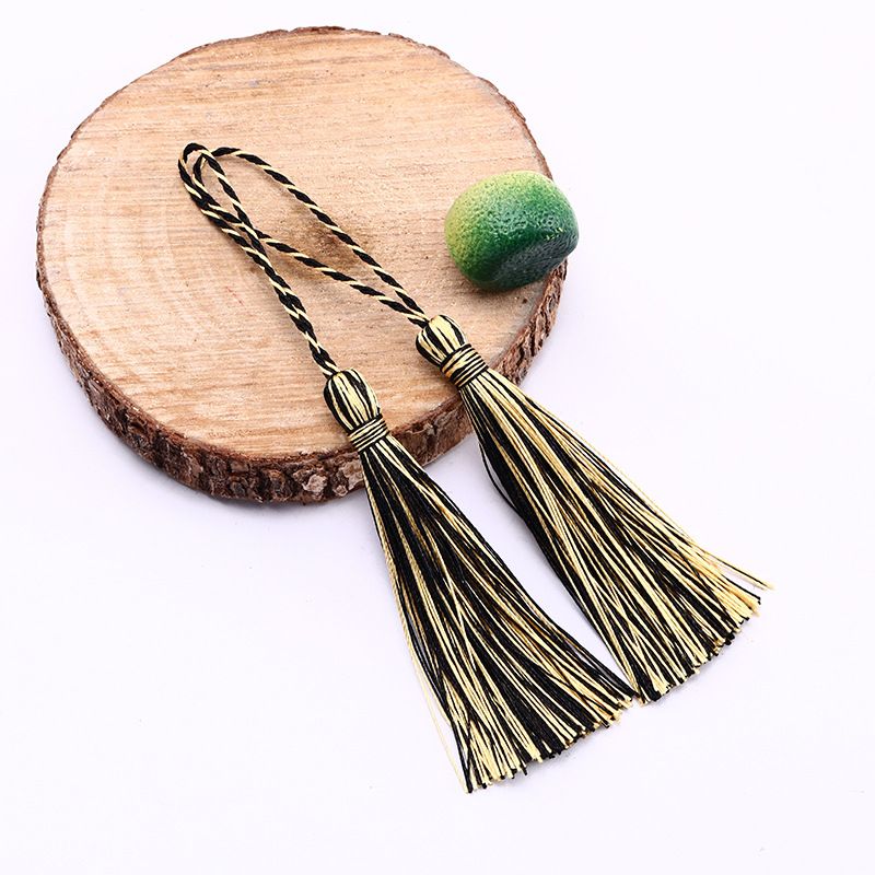 Supply Tassel Hanging Tassel Black + Gold Personality Mixed Color Polyester Small Medium Ball Antique Jewelry Accessories Clothing Bag Pendant details Picture