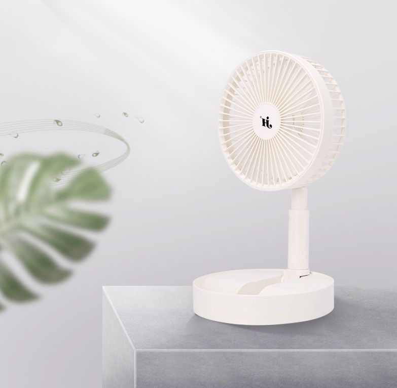 Portable electric fan table top small fan charging folding telescopic fan