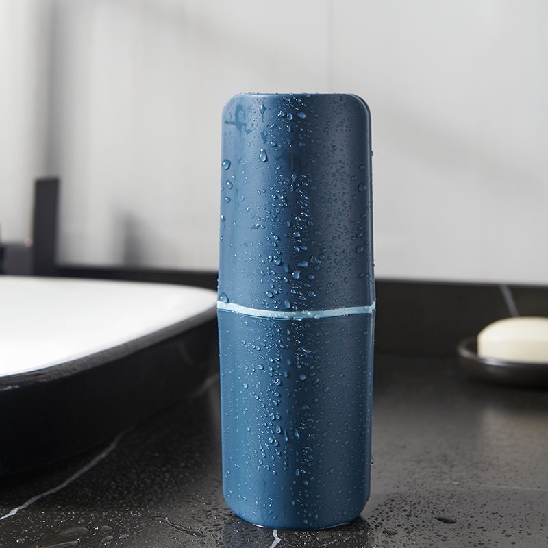 Simple travel washbasin cup, portable toothbrush storage box, multi-functional brushing cup, toothware box, compartments mouthwash cup full figure