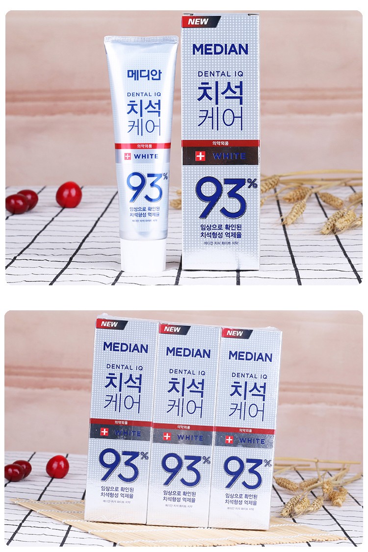 Korean original imported Median 93 toothpaste, Citrus Mint Silver, 120g detail image 6