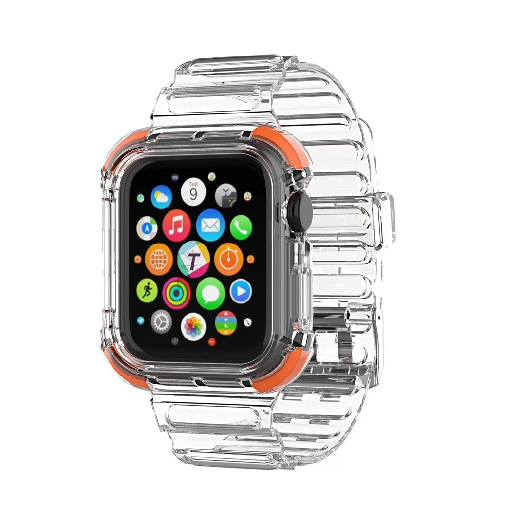 冰川2代晶透撞色表带 气垫角 适用apple watch 1/2/3/4/5/6.详情图8