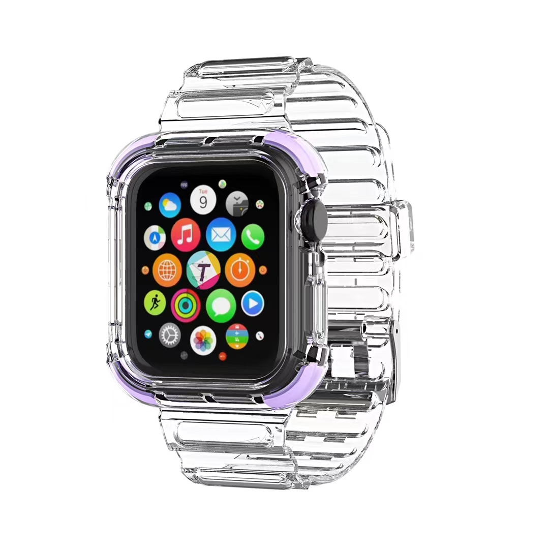 冰川2代晶透撞色表带 气垫角 适用apple watch 1/2/3/4/5/6.详情图14
