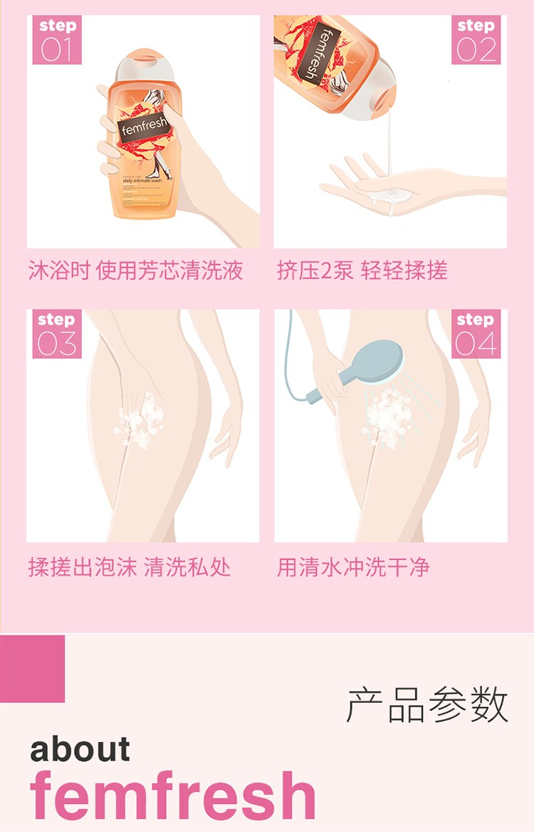 Femfresh Women's Care Cleanser Cranberry 250 detail image 6