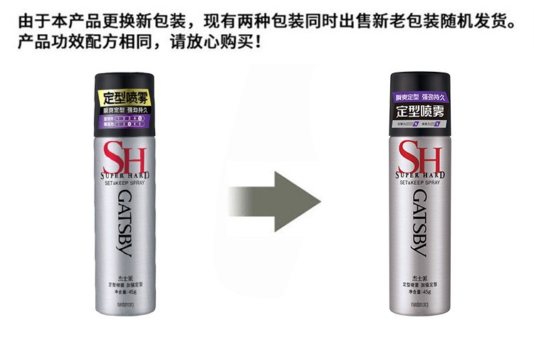 Jieshipai Styling Spray Enhanced Styling 45g- Silver detail image 5