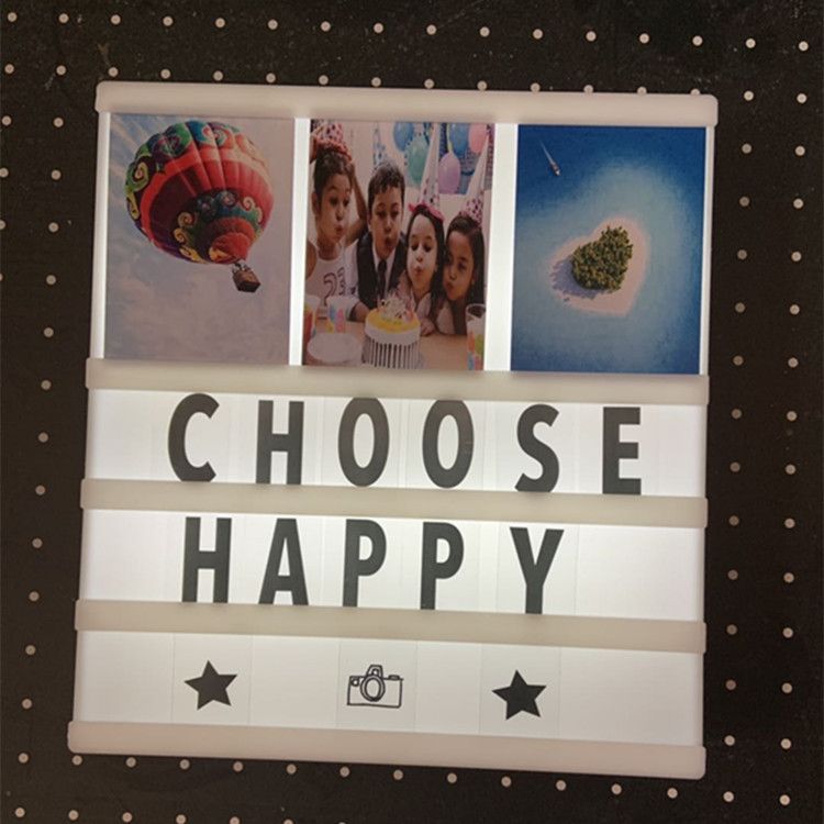 Amazon LED plastic photo light box children's room decoration pieces Valentine's Day creative light box puzzle DIY