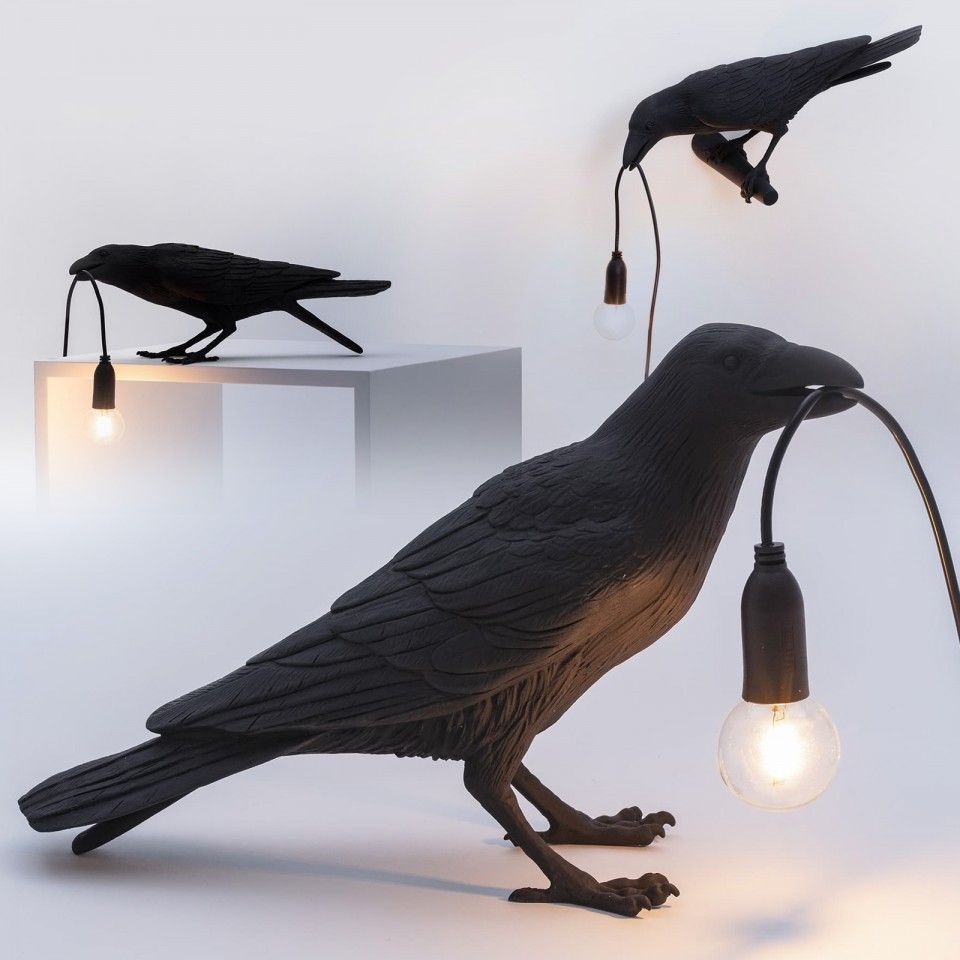 Bird lamp Nordic design creative mobile wall lamp auspicious bird lamp animal shape reading decoration bed decoration