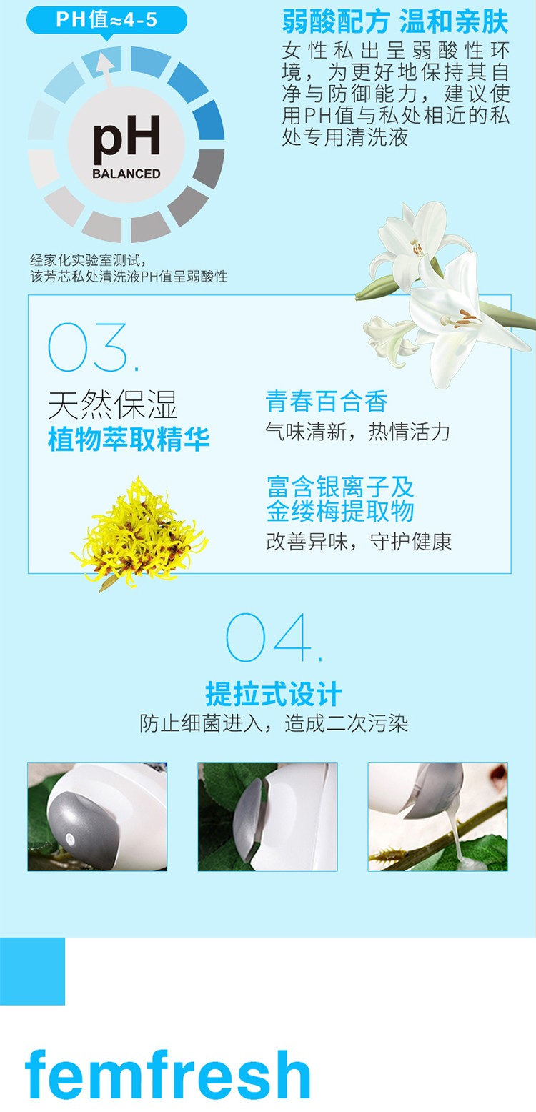 Femfresh Women's Care Cleansing Liquid Lily 250 detail image 7