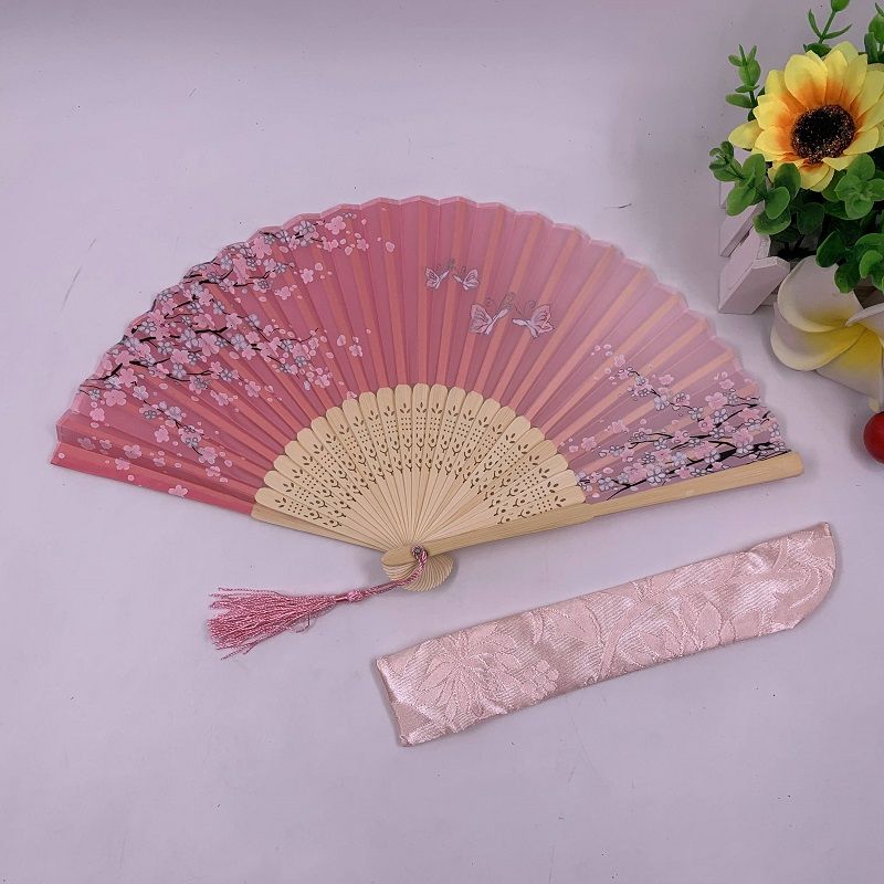 折扇扇套  宫廷扇女扇扇袋 全竹扇套 扇子摆件 布袋 礼品包装袋白底实物图