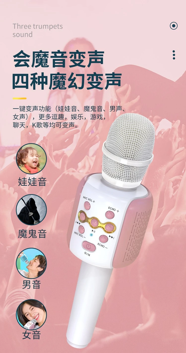 L858 Handheld microphone, speaker all-in-one microphone, mobile phone Bluetooth wireless, home singing condenser microphone detail image 12
