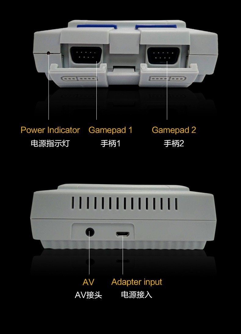 经典复古红白机迷你电视游戏机 821合一 660合一 游戏机 SNES SFC详情图8
