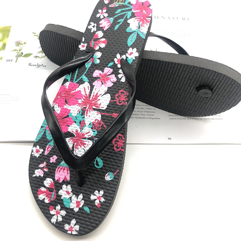 外贸夏天凉拖鞋外穿防滑沙滩印刷火烈鸟人字拖定做详情3