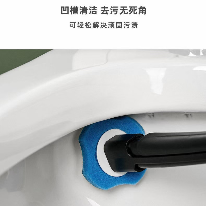 一次性马桶刷套装家用可抛式替换头刷子清洁无死角夹缝刷清洁神器详情图2