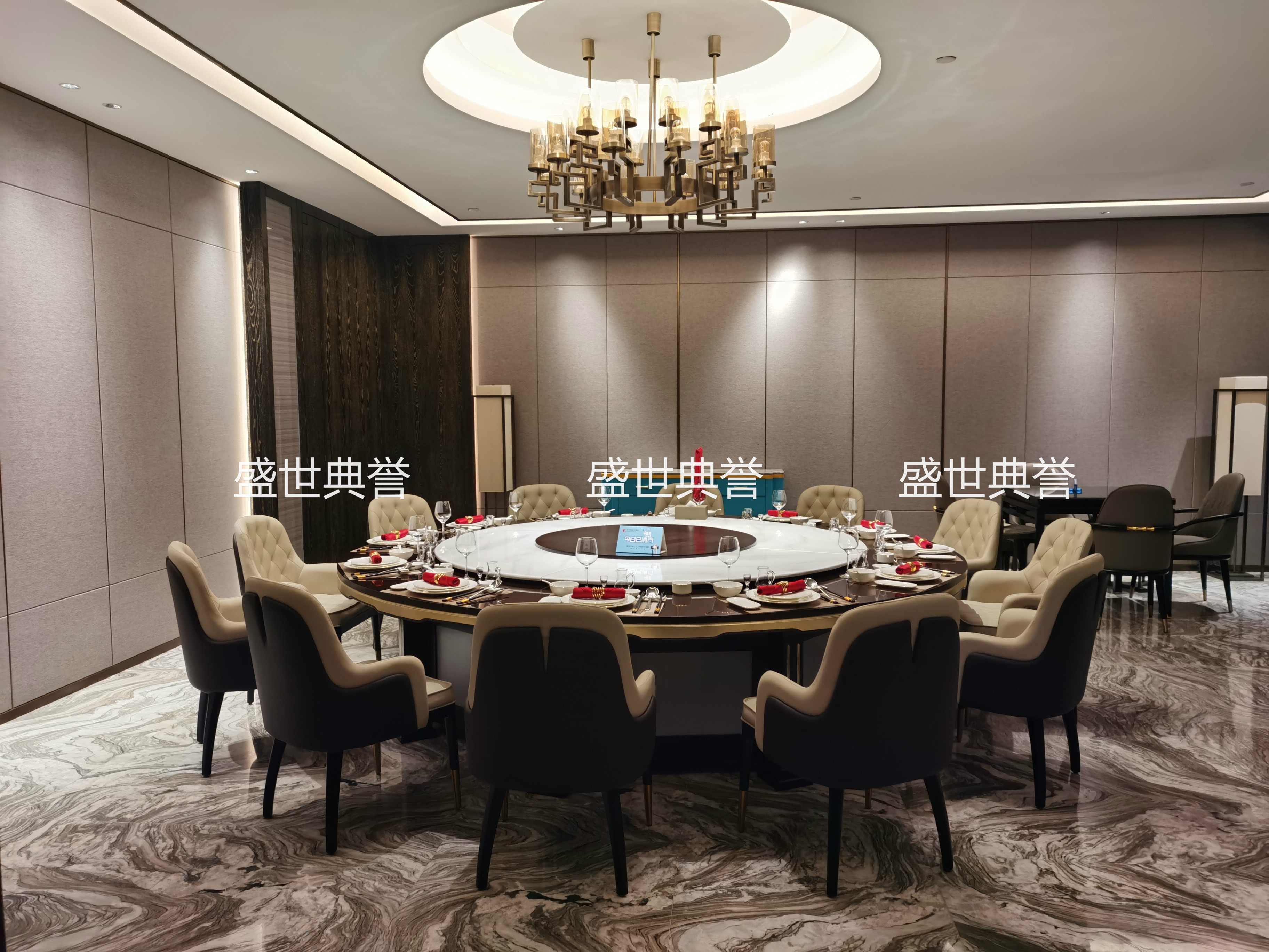 Modern light luxury solid wood electric tables and chairs for Tai 'an Hot Spring Hotel, custom-made solid wood chairs for private rooms in resort hotels, Bentley chairs detail image 17