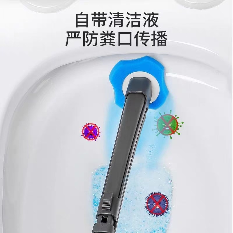 一次性马桶刷套装家用可抛式替换头刷子清洁无死角夹缝刷清洁神器详情图8