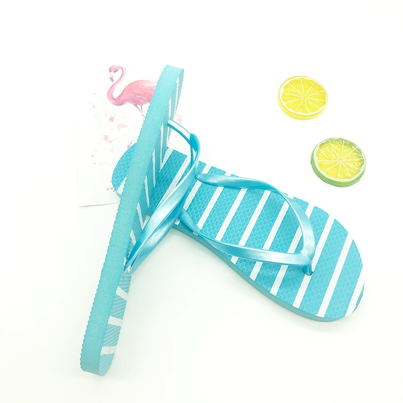 外贸夏天凉拖鞋外穿防滑沙滩印刷火烈鸟人字拖定做详情7