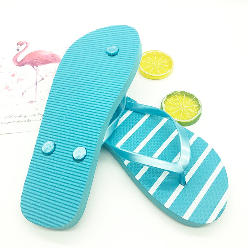 外贸夏天凉拖鞋外穿防滑沙滩印刷火烈鸟人字拖定做详情9