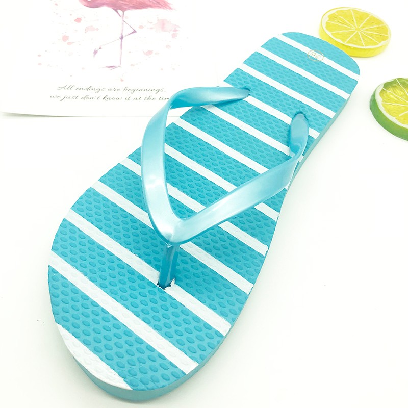 外贸夏天凉拖鞋外穿防滑沙滩印刷火烈鸟人字拖定做详情8