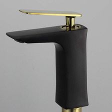 锌合金电镀黑玫瑰金双色 冷热混合面盆龙头basin faucet