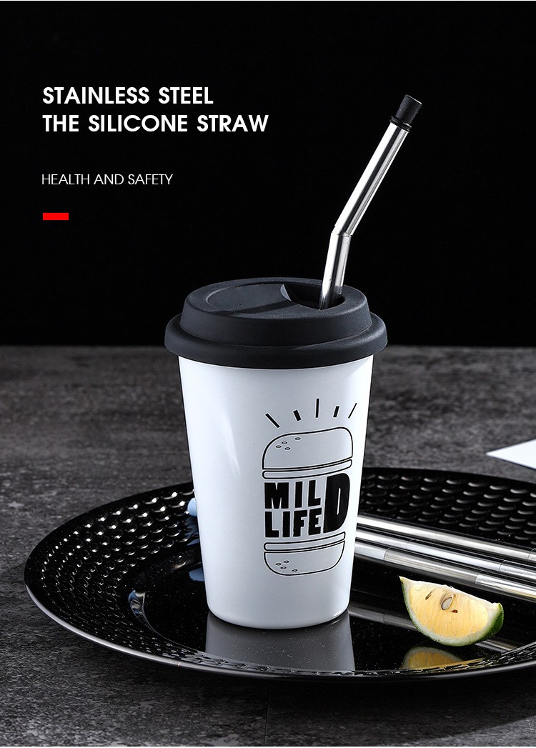 Portable folding creative stainless steel straw, reusable food-grade silicone straw, custom LOGO-28, soft material, high toughness, not easy to damage, bidirectional drinking port for convenient drinking detail image 12