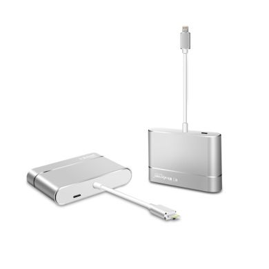 Apple lightning to HDMI+VGA at the same time output Adapter plug and play online upgrade