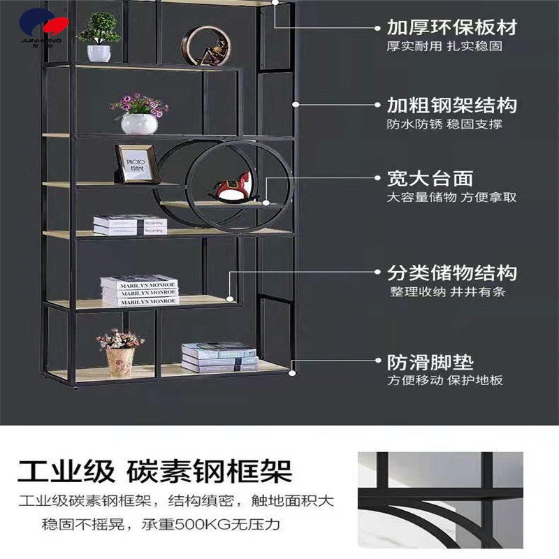 Office partition, ironwork display stand, balcony flower stand, bookshelf, screen decoration, dining room, popular light luxury handicrafts detail image 1