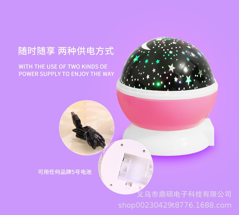 led starry sky light, dreamy rotating romantic starlight projection light detail image 2