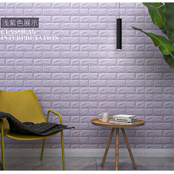 3d stereoscopic wall stickers anti-collision foam wood grain board wall decoration stickers detail image 7