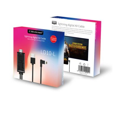 Wired screen lighnting to HDMI HD cable LD10L Plug and play ios system screen projection