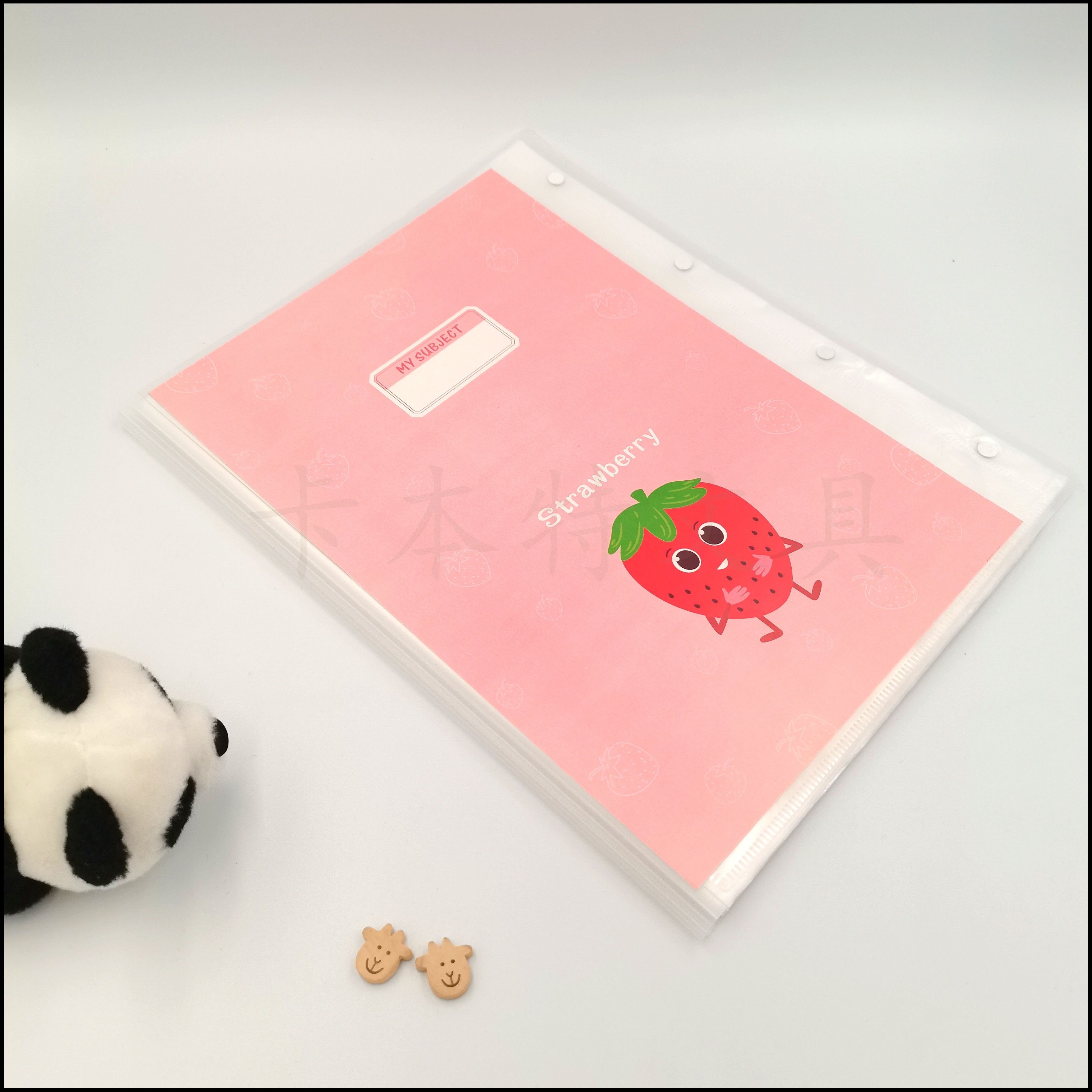 对折两开试卷册/绑带资料册/透明插页册细节图