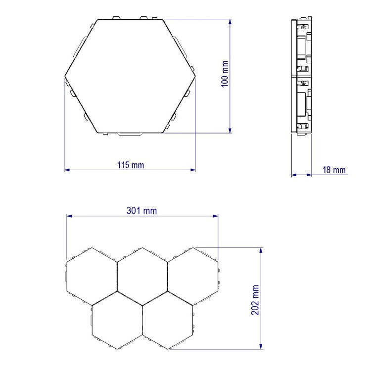 LED量子灯组合拼接墙壁灯详情图6