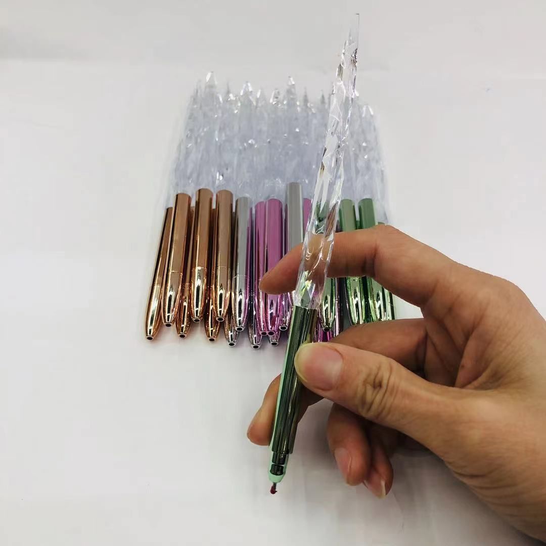 Creative electroplated crystal ballpoint pen in PVC box packaging JIAHAO Medium Oil Pen JH-898 Item Picture