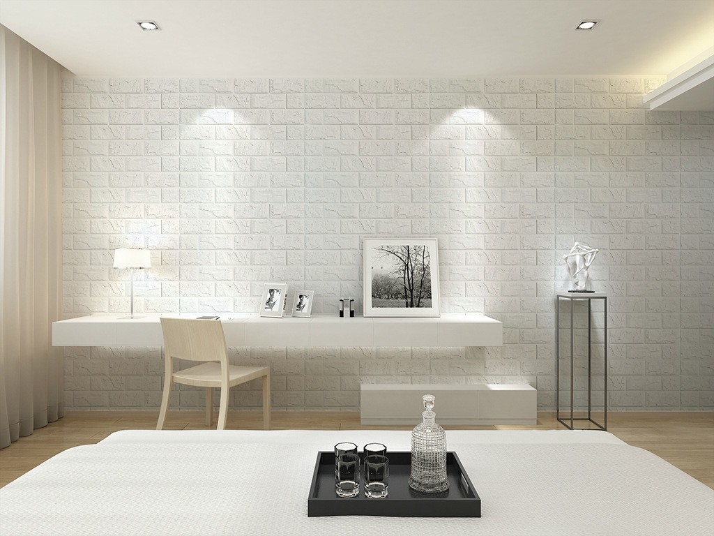 3d stereoscopic wall stickers anti-collision foam wood grain board wall decoration stickers detail image 5