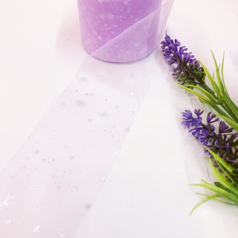 6CM幻彩烟花流星网纱卷纱手工DIY制作发饰辅料头饰丝带蝴蝶结配件 详情图10