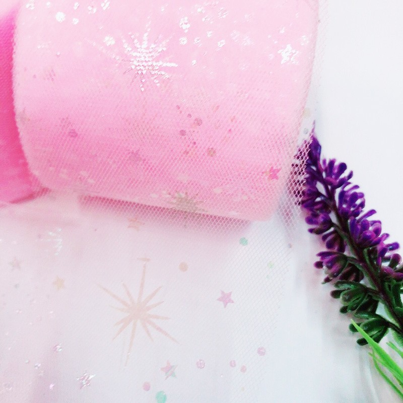 6CM幻彩烟花流星网纱卷纱手工DIY制作发饰辅料头饰丝带蝴蝶结配件 详情图13