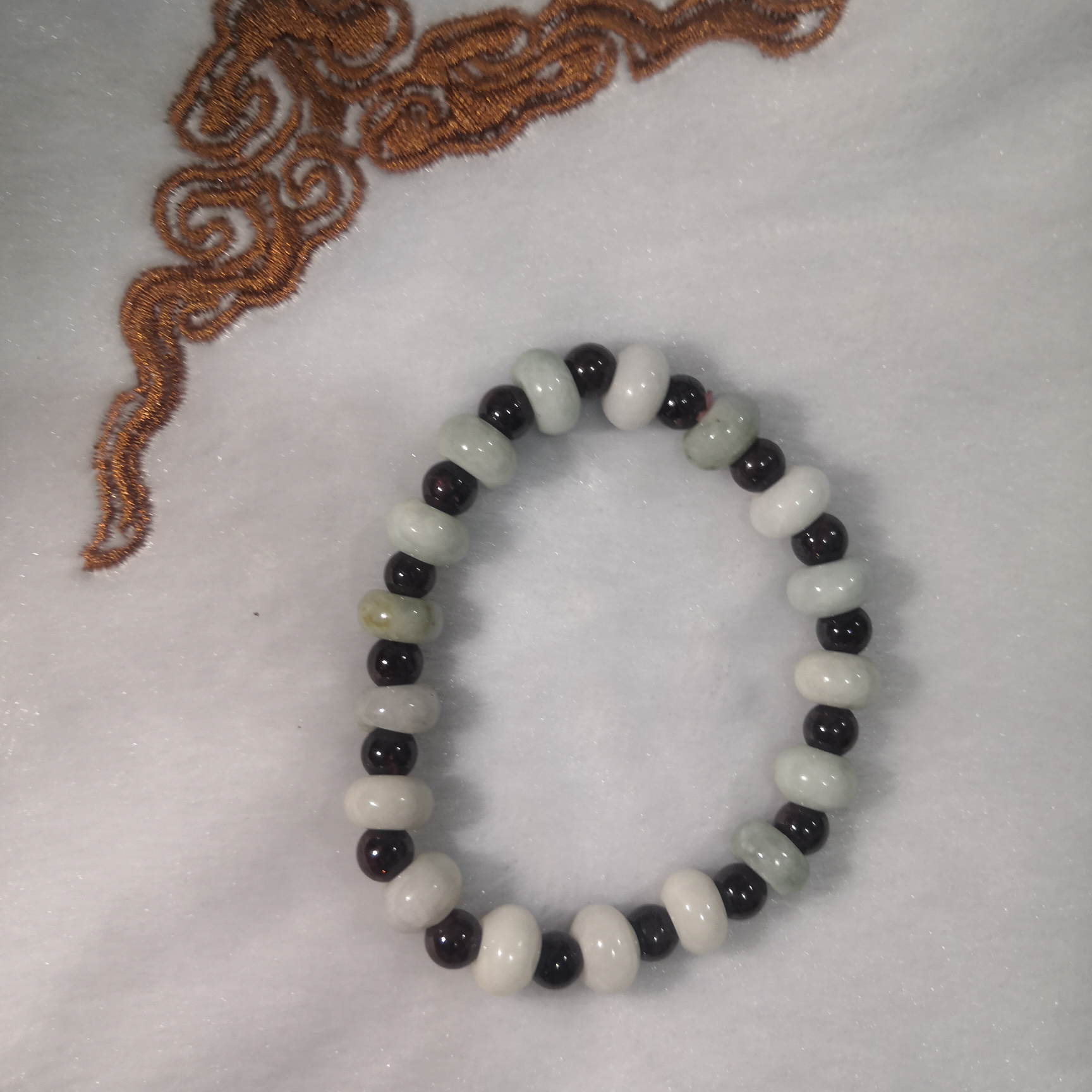 纯天然翡翠玛瑙石榴石手链手串首饰本命年散珠礼物