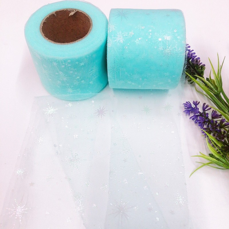 6CM幻彩烟花流星网纱卷纱手工DIY制作发饰辅料头饰丝带蝴蝶结配件 详情图7