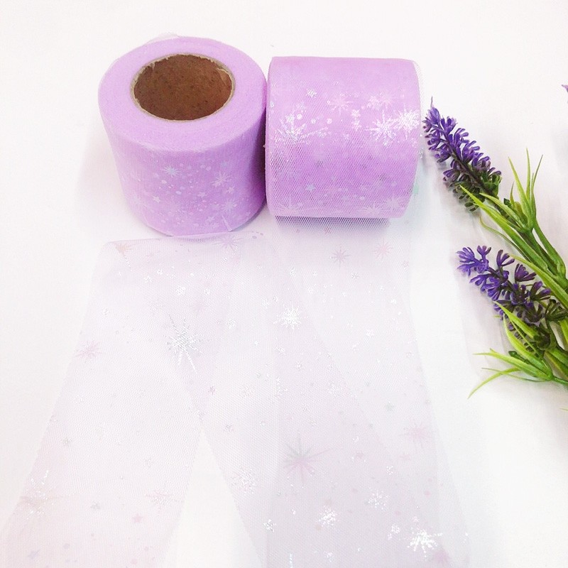 6CM幻彩烟花流星网纱卷纱手工DIY制作发饰辅料头饰丝带蝴蝶结配件 详情图6