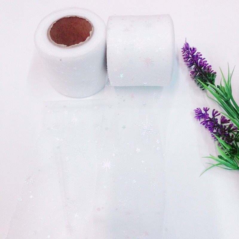 6CM幻彩烟花流星网纱卷纱手工DIY制作发饰辅料头饰丝带蝴蝶结配件 详情图3