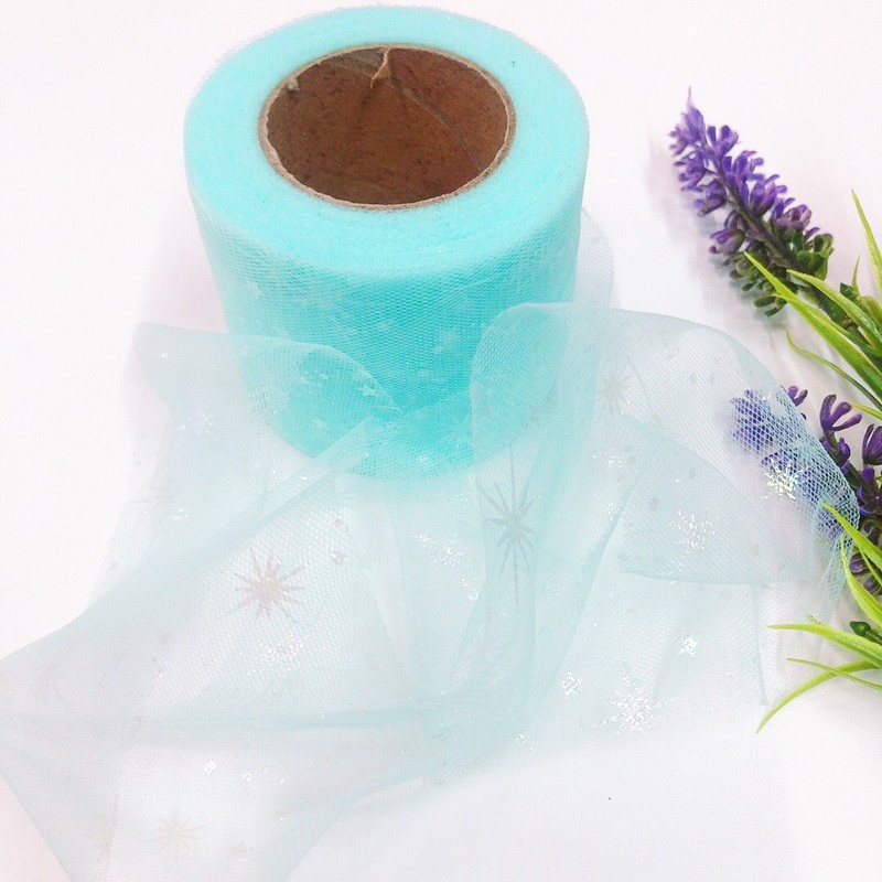 6CM幻彩烟花流星网纱卷纱手工DIY制作发饰辅料头饰丝带蝴蝶结配件 详情图12