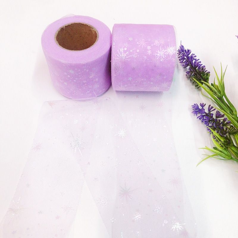 6CM幻彩烟花流星网纱卷纱手工DIY制作发饰辅料头饰丝带蝴蝶结配件 细节图