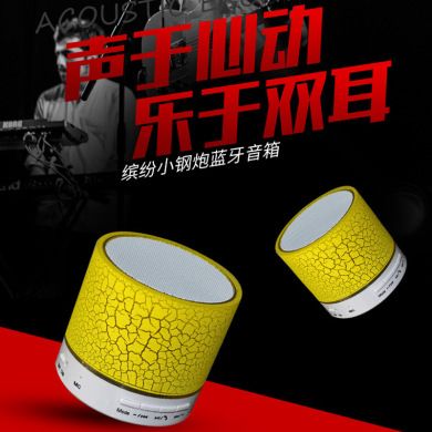 爆裂纹七彩跑马灯便携蓝牙音箱低音炮插卡收音机无线小音响迷你