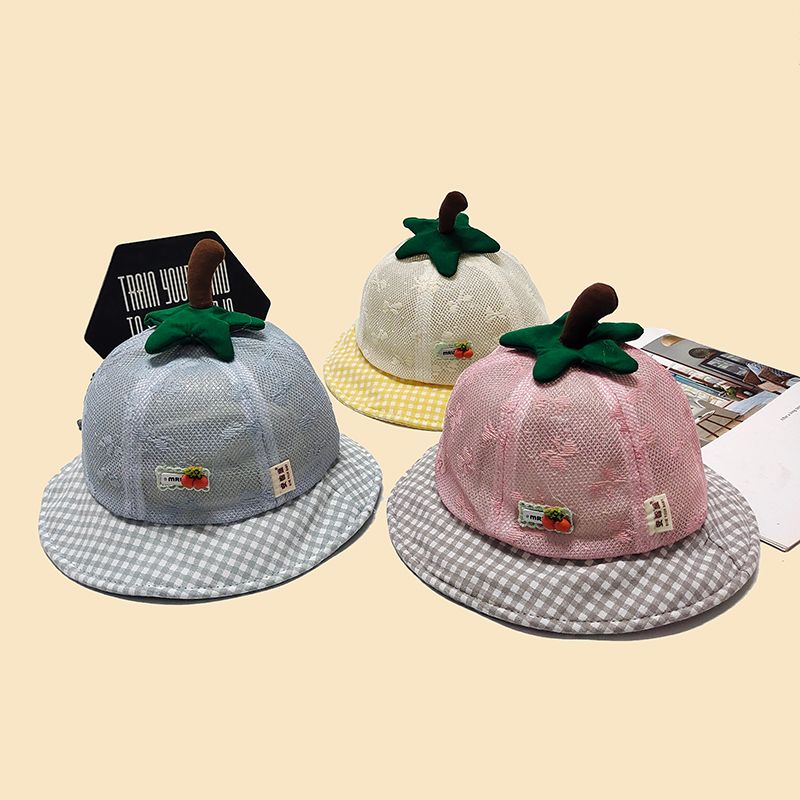 宝宝帽子夏季儿童渔夫帽网眼水果婴儿遮阳公主帽可爱幼儿太阳帽产品图